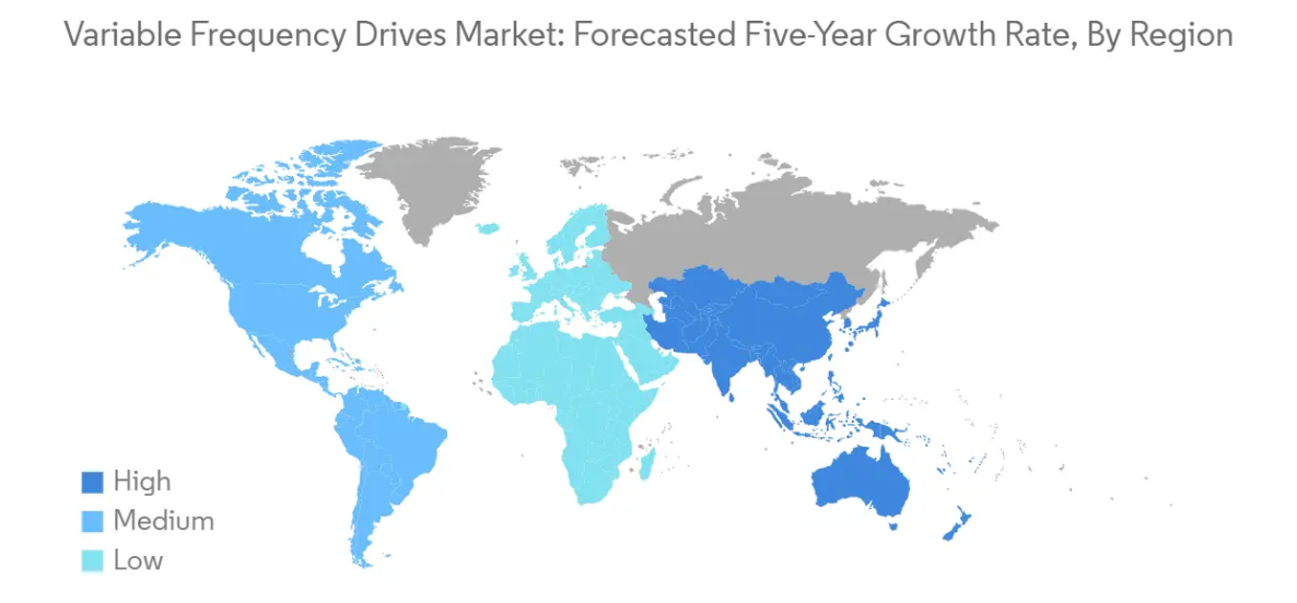 Market Analysis of Variable Frequency Drives Market: Forecasted Growth Rate by Region